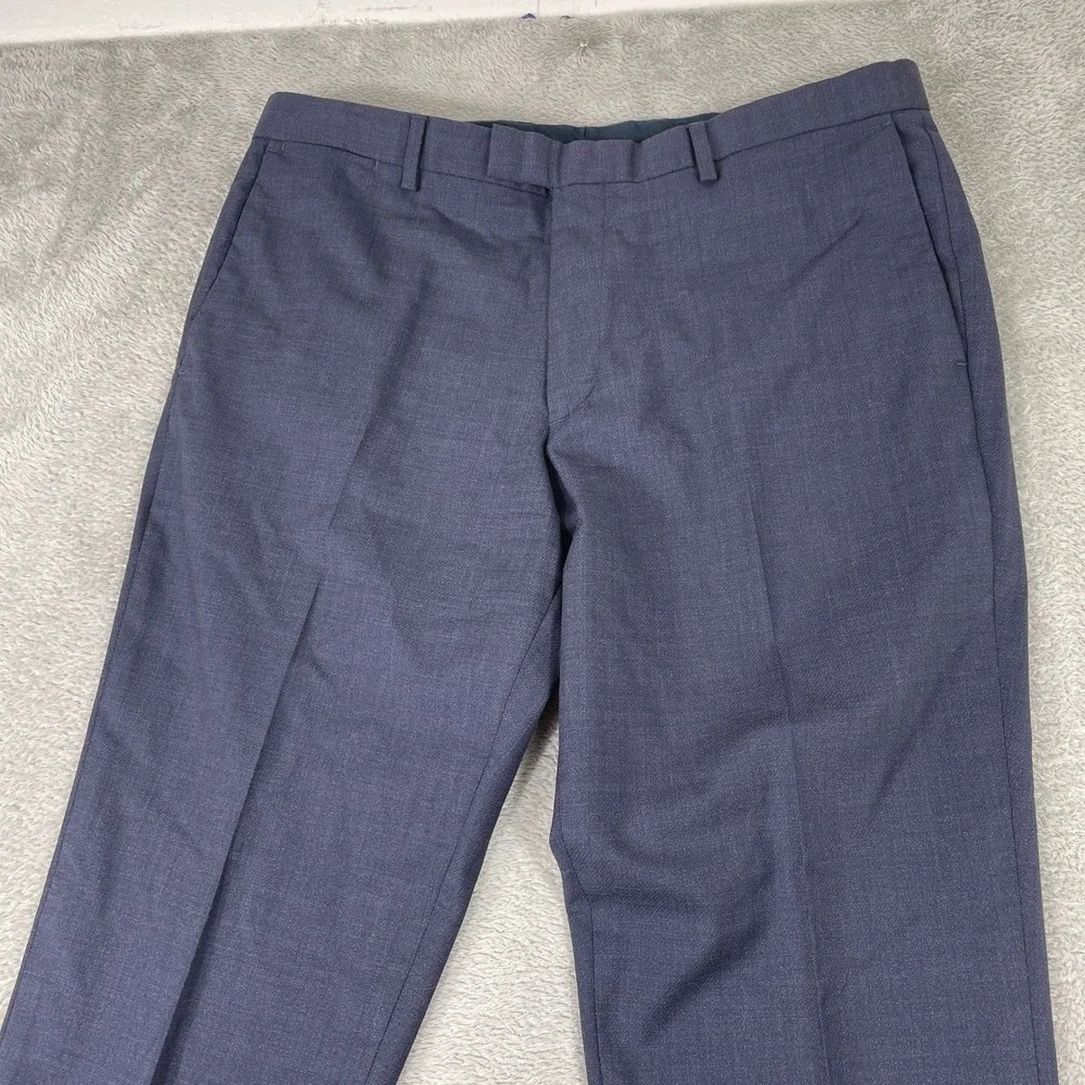 Banana Republic Dress Pants Mens 35x32 Navy Wool Modern Slim Italian Fabric